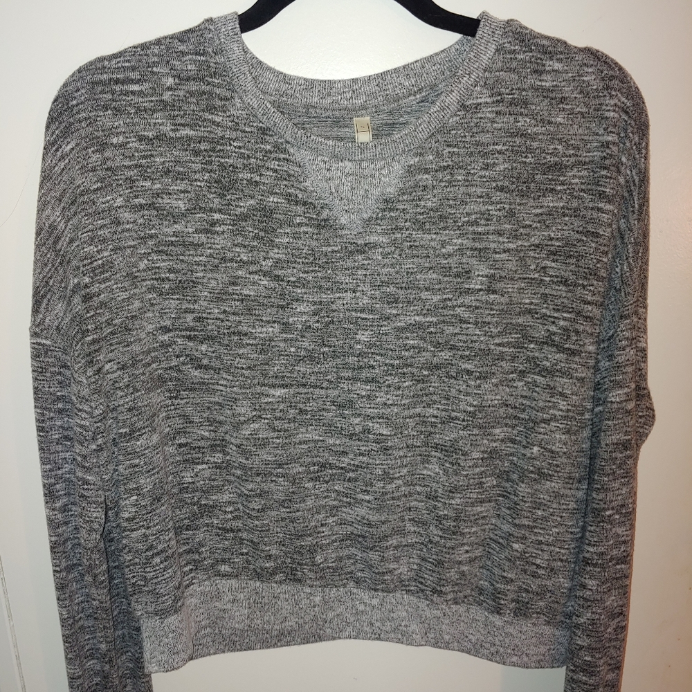 Grey Cropped Sweater